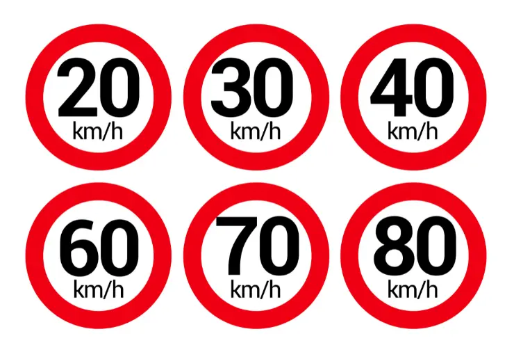 Señales de velocidad de tráfico